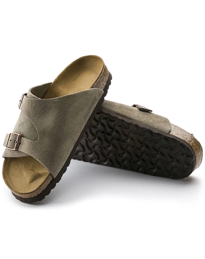 Zürich Suede Leather Sandal - Taupe - Birkenstock